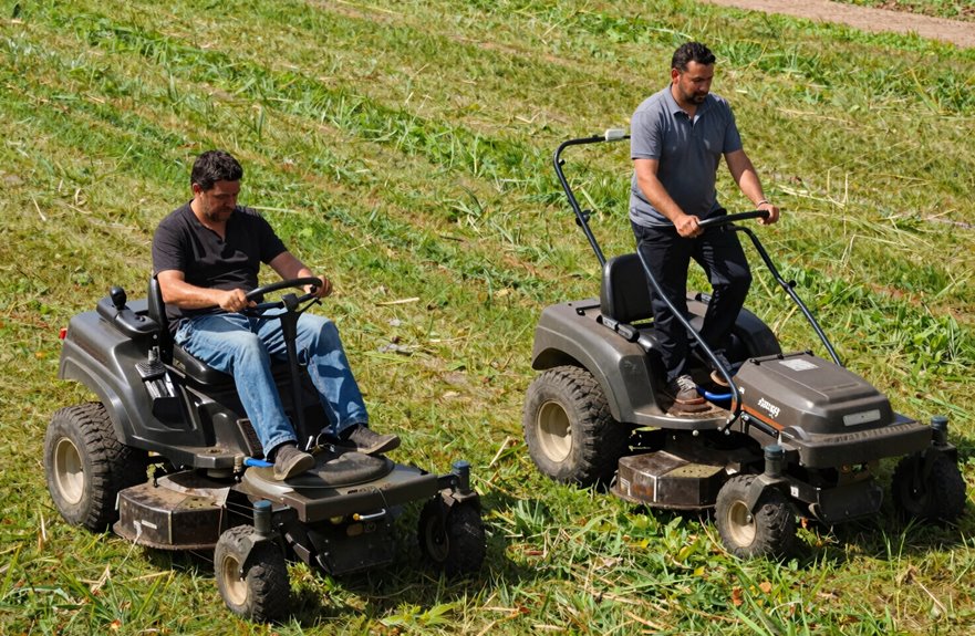 standing mowers reduce fatigue over eight hours