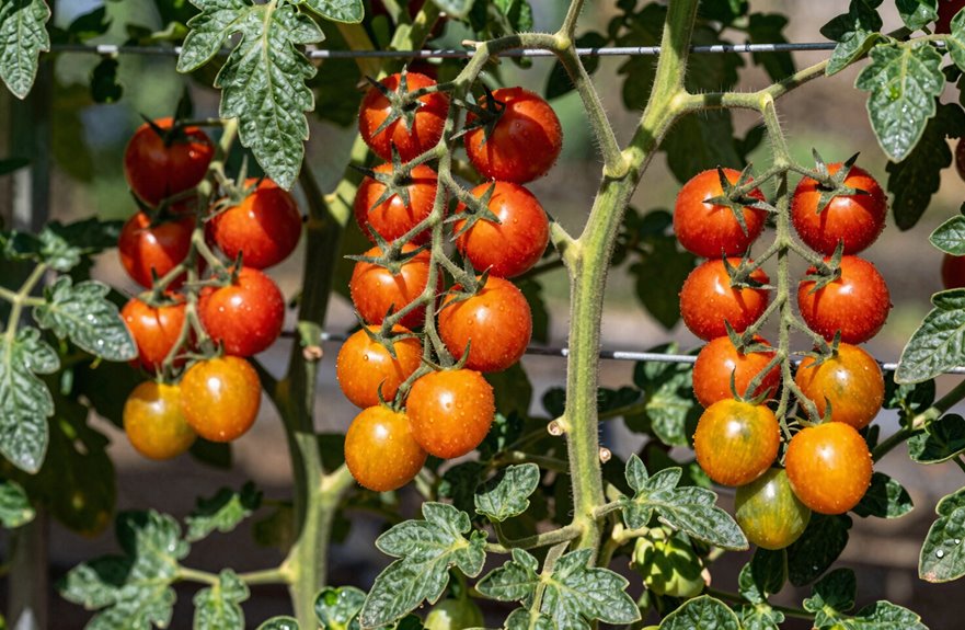 trellis prevents tomato woes