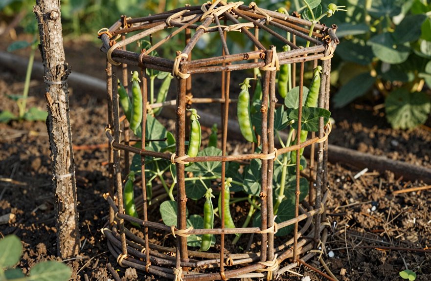twiggy woven pea supports