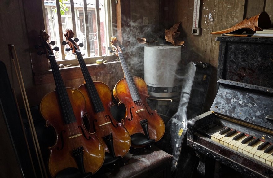 10 Things You Should Never Store in a Shed 4 violin damaged by humidity in shed