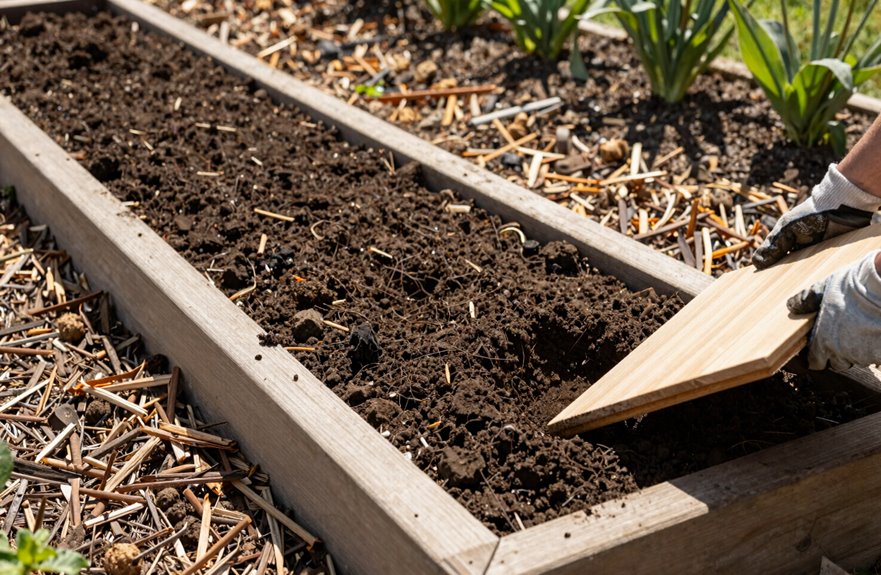 cardboard mulch with layered organic additions