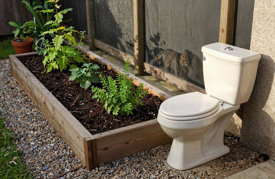 7 Proven Ways to Keep Cats Out of Raised Garden Beds 4 decoy toilet cat friendly corner