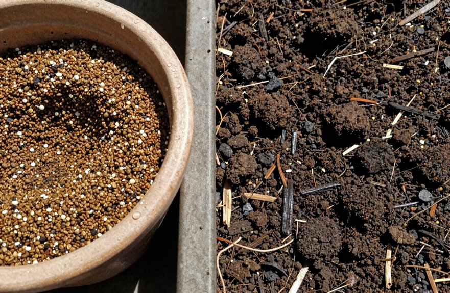 potting mix drains raised bed retains moisture