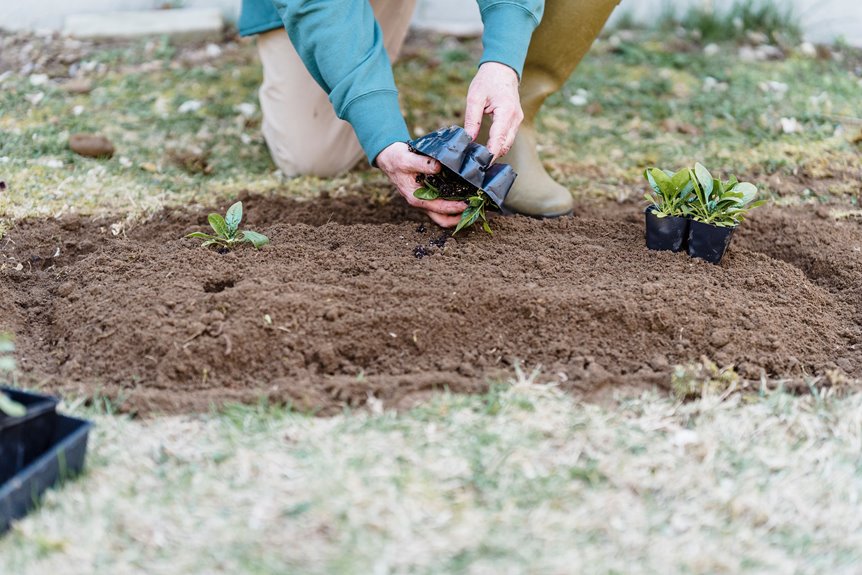 preparing raised bed garden spaces