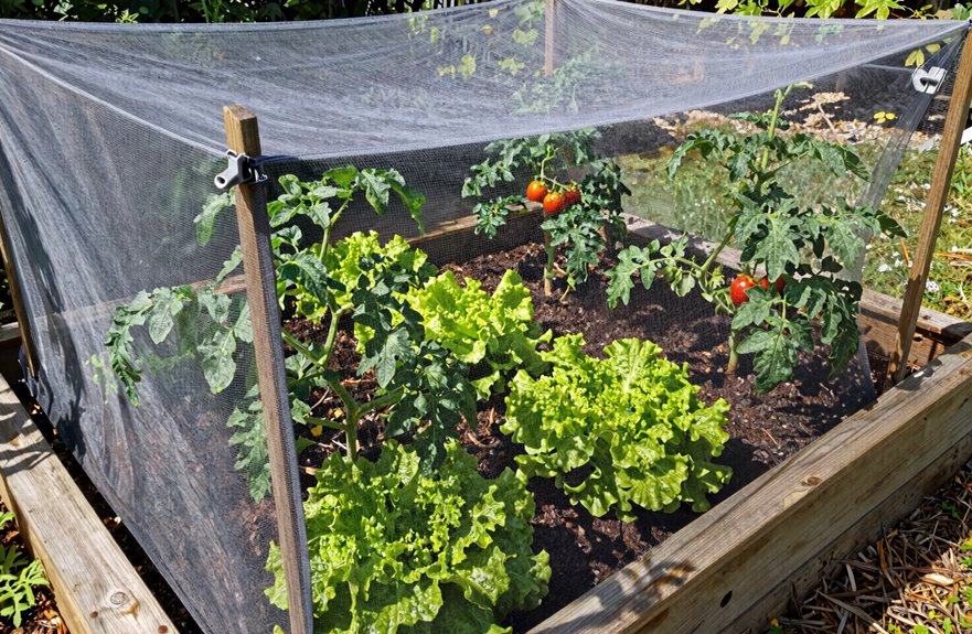 Protect Your Raised Garden Bed From Animals: 5 Methods 4 raised bed netting with marigold companions
