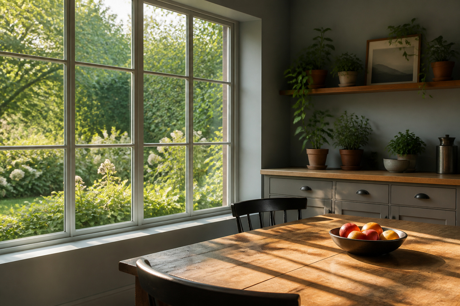 Various patio door alternatives displayed in a modern setting.